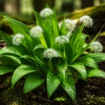 Ail des ours en fleurs dans la foret