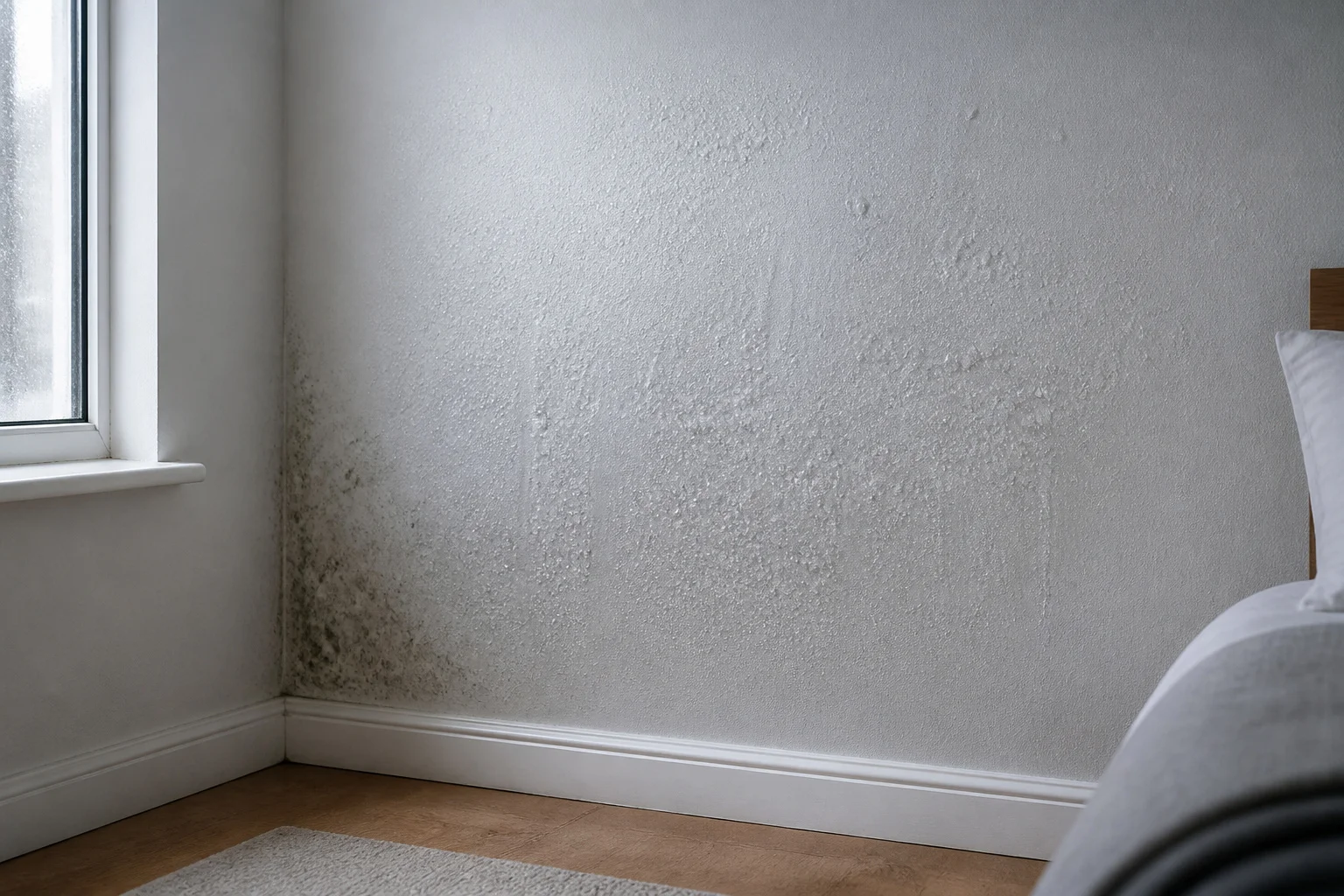Condensation et moisissure sur mur interieur