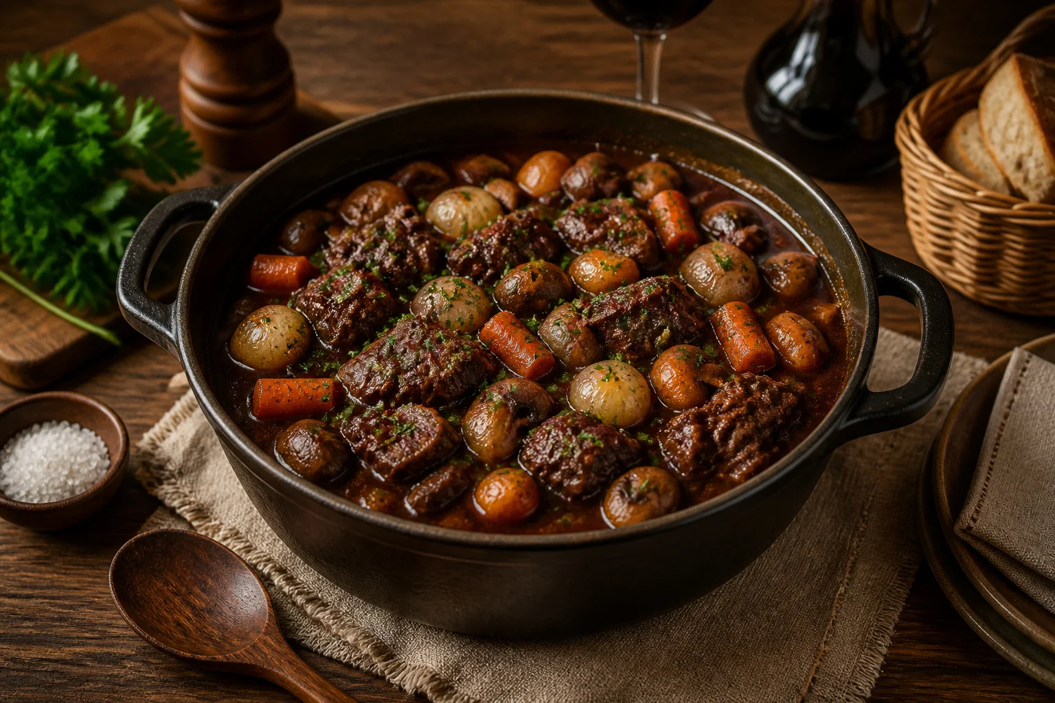 Boeuf bourguignon reconfortant