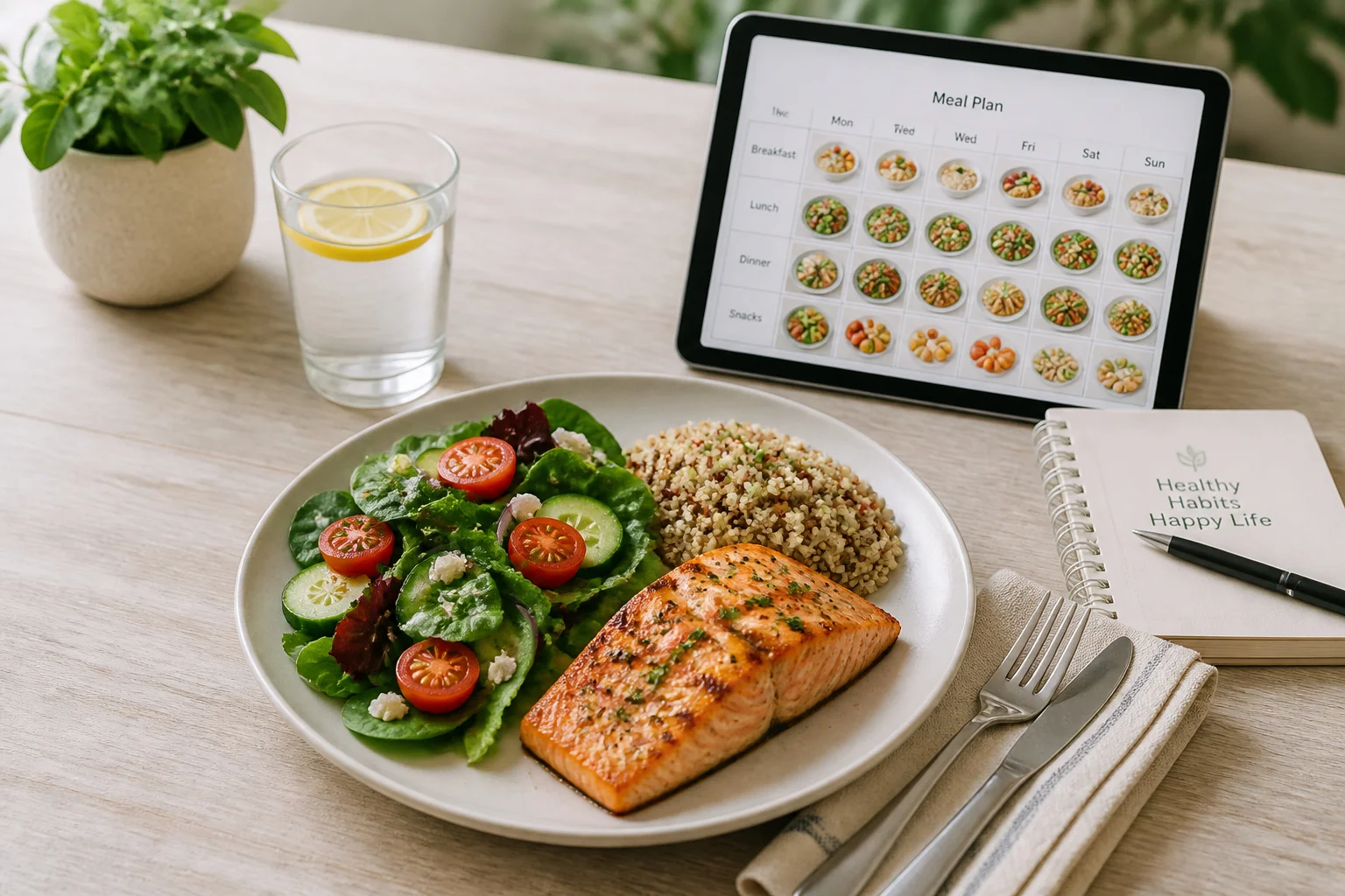 Repas sain et planifie pour une vie equilibree