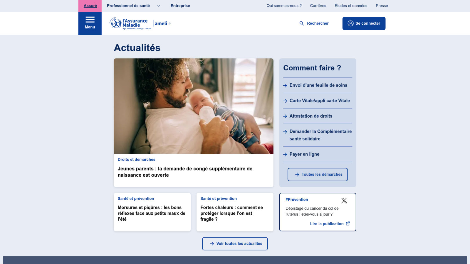 Création et activation de votre espace personnel ameli