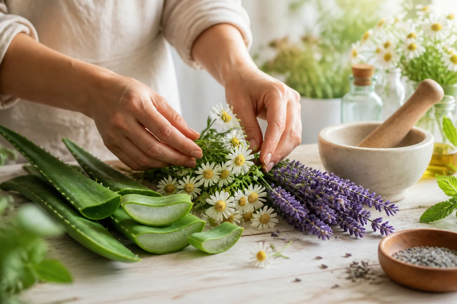 Preparation dherbes medicinales naturelles