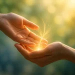 Mains en soutien lumiere despoir