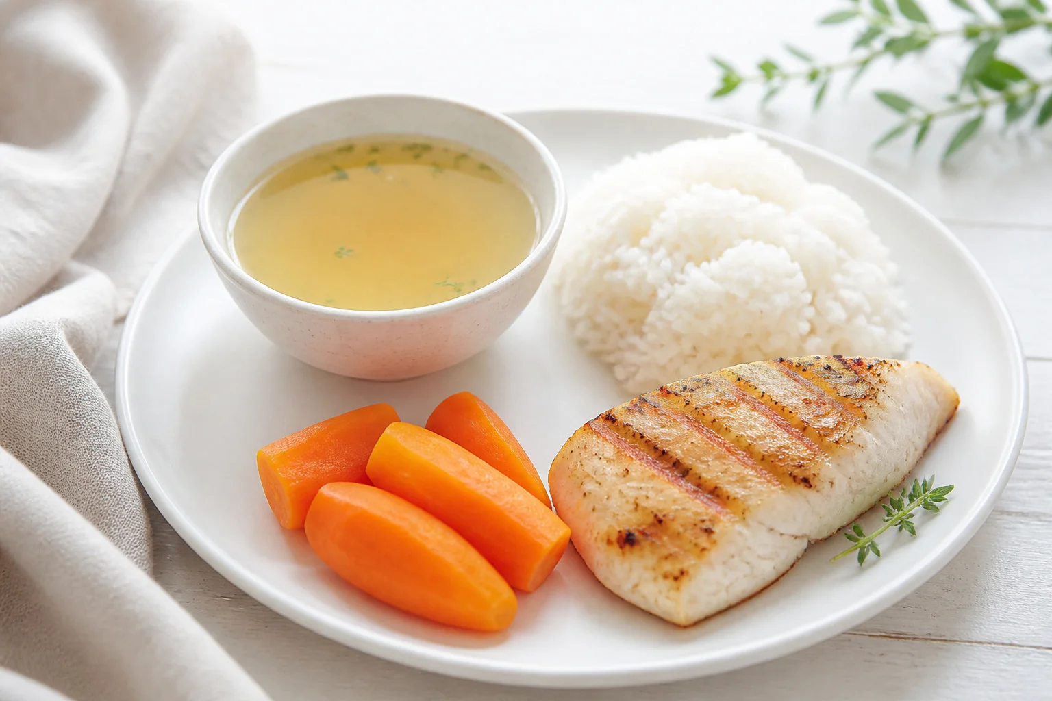 Repas leger et sain pour la digestion