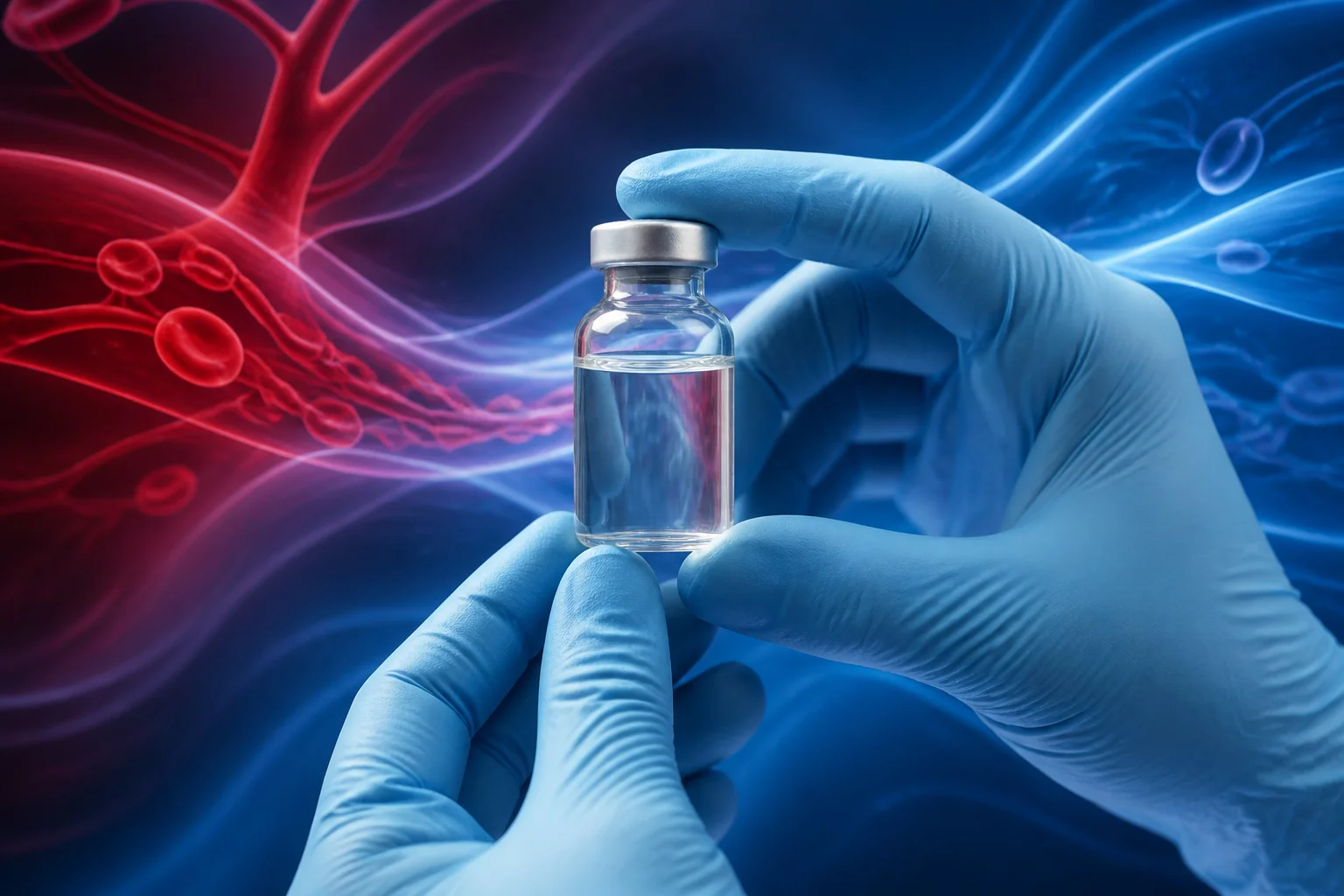 Flacon medical et circulation sanguine