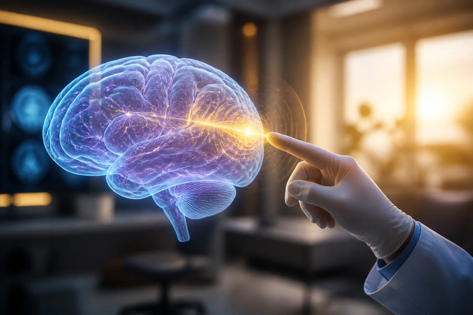 Diagnostic du cerveau par faisceau lumineux
